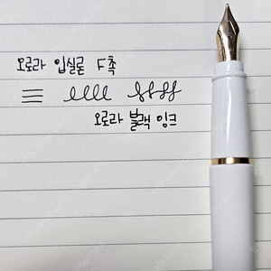 오로라 만년필 입실론 겨울 F닙