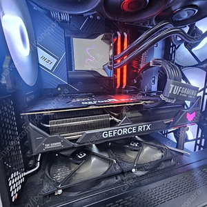 ASUS TUF Gaming 지포스 RTX 4080 O16G OC D6X 16GB RX7900XTX 사파이어 교환원함