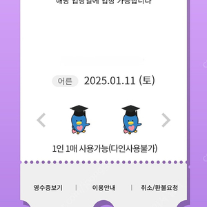 1월 11일(토) 롯데월드 매직패스 5회권