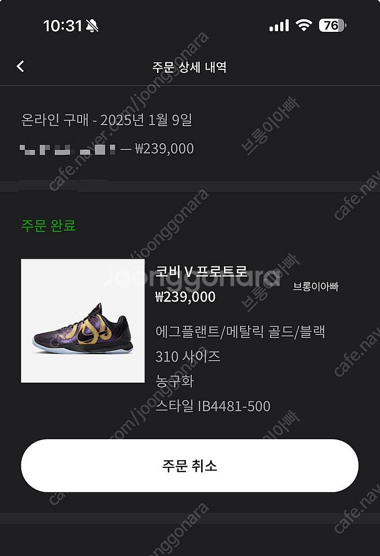 코비 5 프로트로 이어 오브 더 맘바--0
