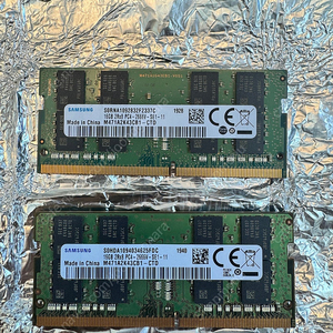 노트북용 삼성 DDR4 16G X 2 총 32G팔아요