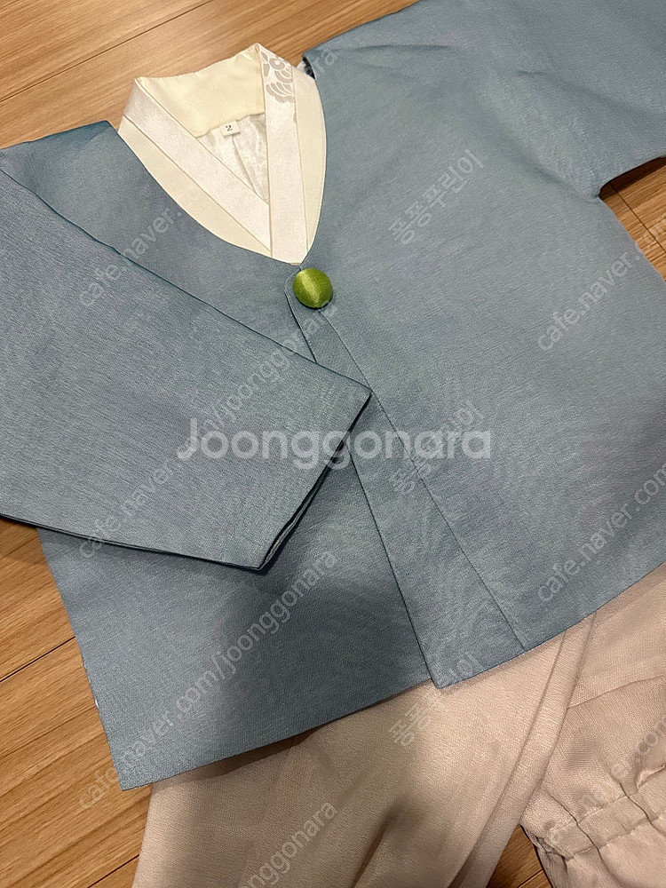 순 하늘 마고자 남아한복--0