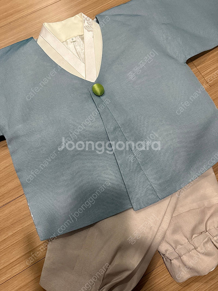 순 하늘 마고자 남아한복--1