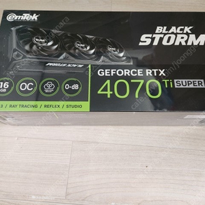 이엠텍 지포스 RTX 4070 Ti SUPER BLACK STORM OC D6X 16GB