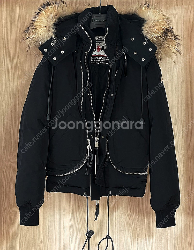 디스퀘어드2 지퍼라쿤 패딩 42--1