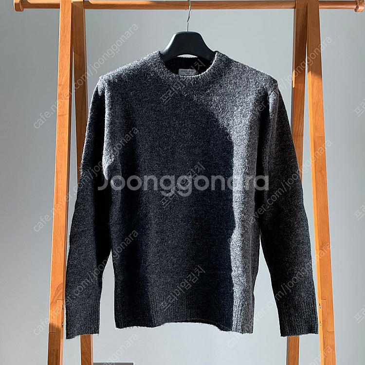 (S) 마시모두띠 남자 챠콜 크루넥 스웨터 니트--0