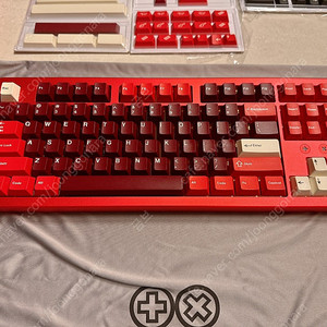 TX87 V2 TKL 레드 / GMK하몽키캡 커스텀키보드 풀알루키보드 일괄 팝니다 tx87v2