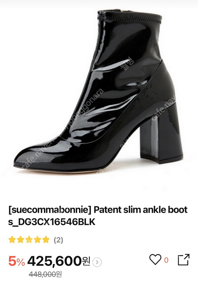[ 슈콤마보니 ] 페이턴트 앵클부츠 이미지