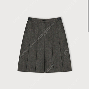 에토스 HERRINGBONE MIDI SKIRT