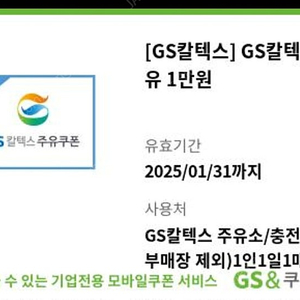 GS칼텍스 모바일 주유권 주유쿠폰 1만원 주유상품권