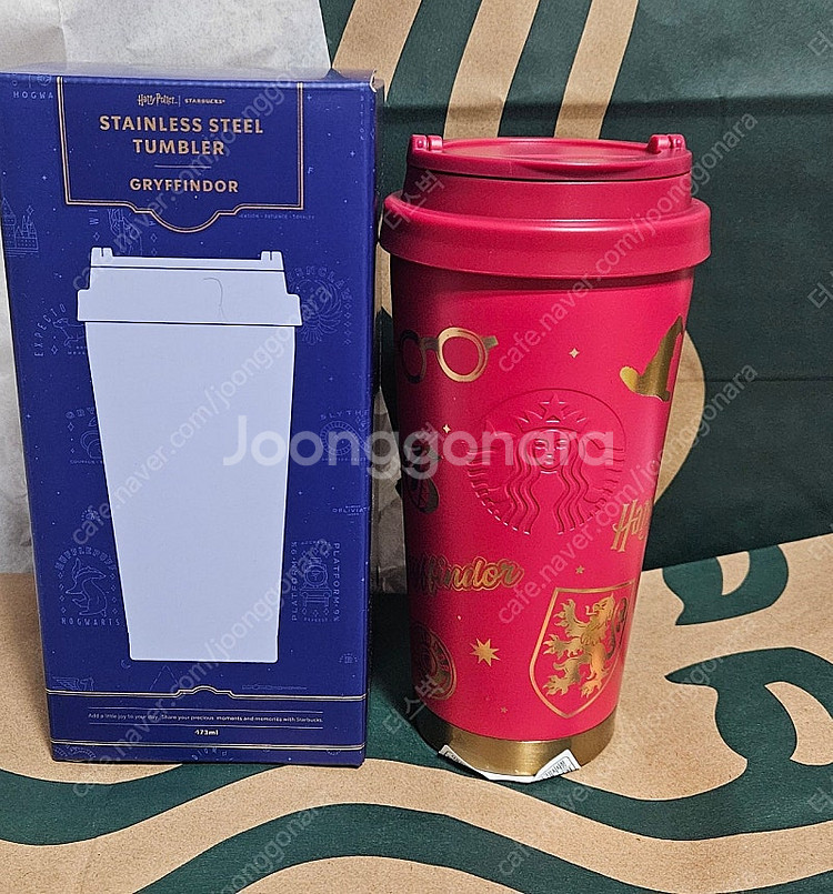 새상품S급)스타벅스 해리포터 그리핀도르 엘마 텀블러--0