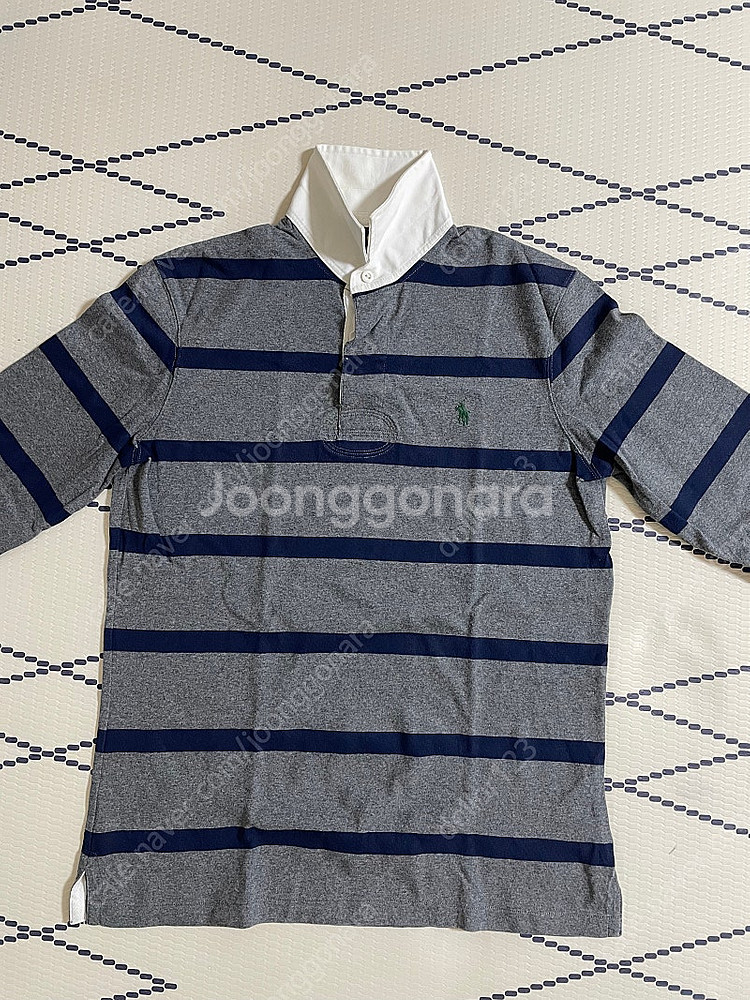 폴로 랄프로렌 럭비티 클래식핏 M 사이즈 (그레이/네이비)--0
