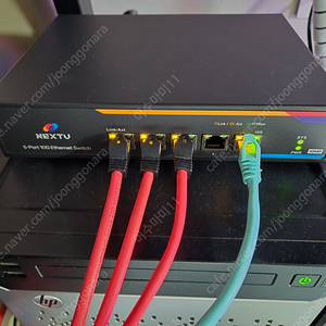 91056GS-TP10G (10G 스위치) / NX-U3025 (2.5G usb lan)