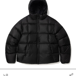 노클 패딩 Trapezoid Down Jacket Black 새상품