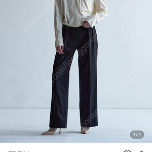 (미착용) muarvo 무아르보 COTTON TWO TUCK PANTS 와이드 팬츠 슬랙스 (BLACK) M사이즈