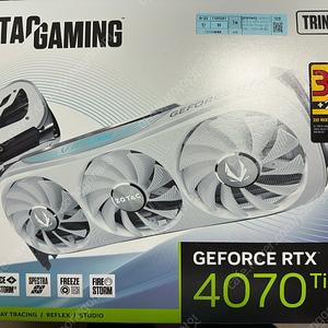 Rtx4070ti super 조텍 트리니티 화이트 oc