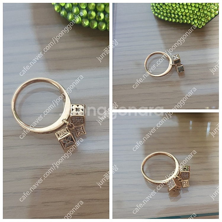18k 반지 예쁜 고급 참반지 핑크골드 반지--0