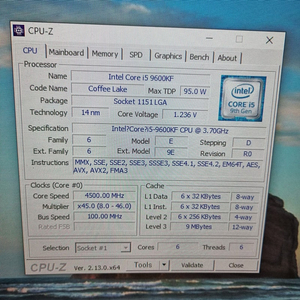 인텔 i5 9600kf cpu팔아요