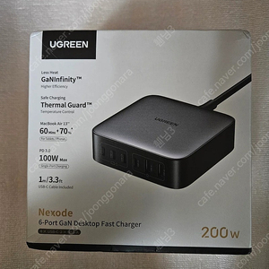 최고급 유그린 Ugreen 200W PD 충전기 6포트 국내 접지 220V 끝판왕 충전기 미개봉 새제품 유그린 충전기중 가장 최상위 제품중 하나입니다 이제품은 무게나 제품 퀄