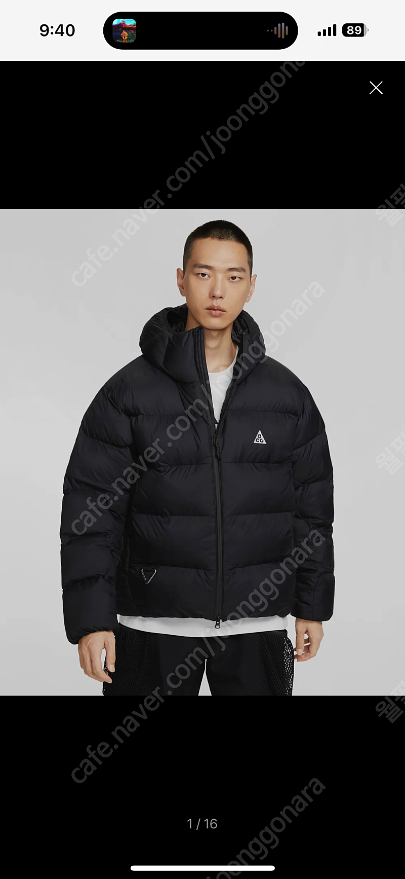 나이키 ACG 써마핏 ADV 루나 레이크 퍼퍼 자켓 블랙 2023 매장판 XL