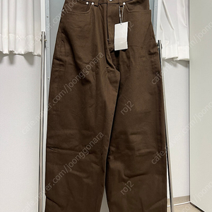 [S] STU 23FW Wide Cotton Pants Brown STU OFFICE