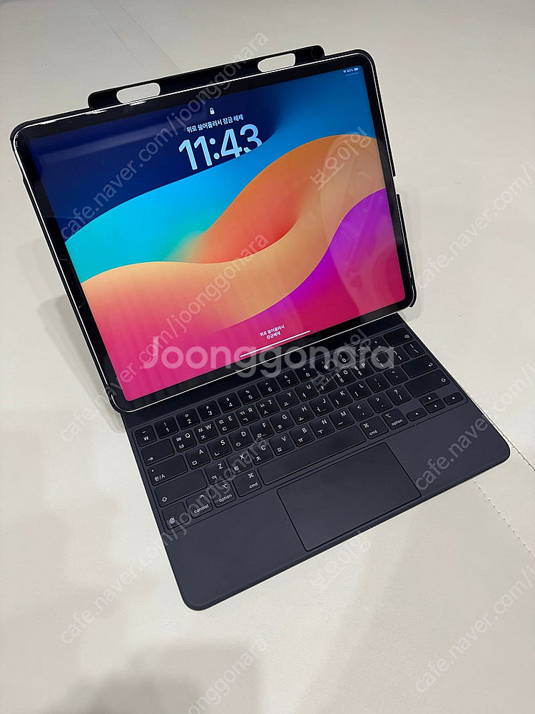 아이패드프로 12.9 m1 256기가 + 매직키보드 + 파우치--0