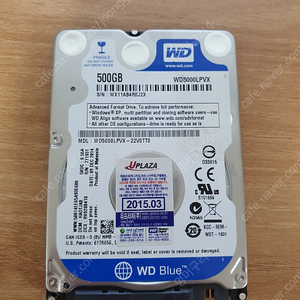 노트북용 웨스턴디지털 WD5000LPVX 500GB HDD 2.5인치 팝니다