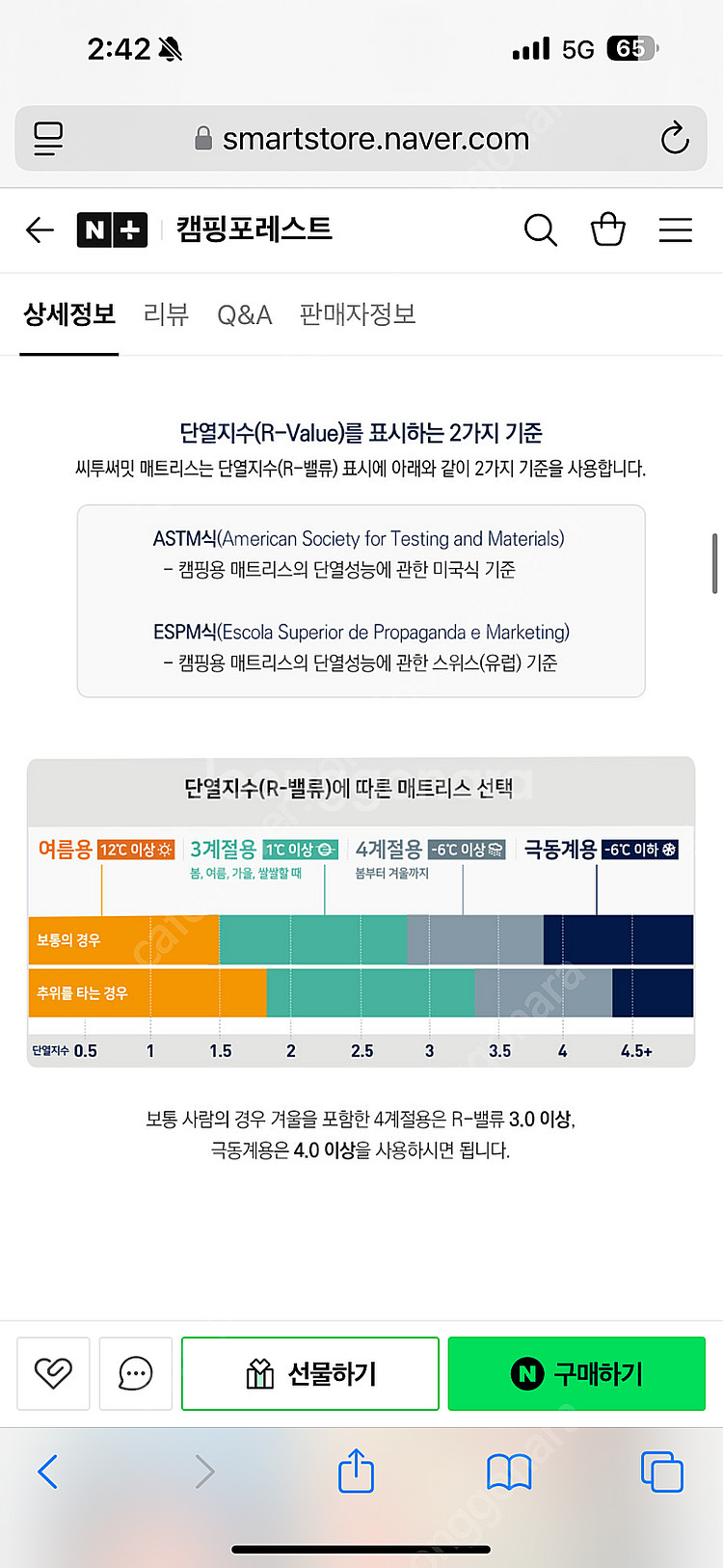 씨투써밋 컴포트플러스 인슐레이티드 RG 백패킹 에어매트...--6