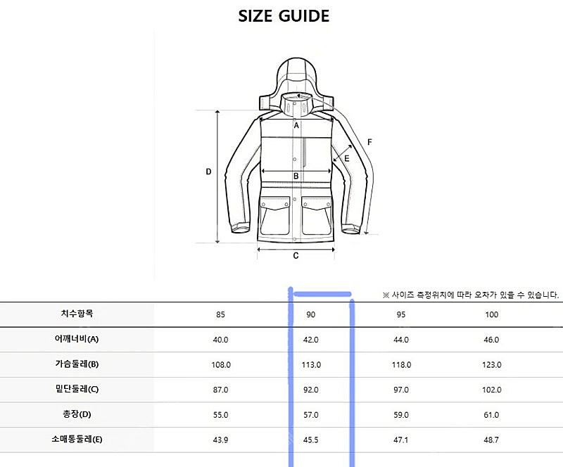 디스커버리 숏패딩 크림 90 (한달전 구매, 3번 착용...--3