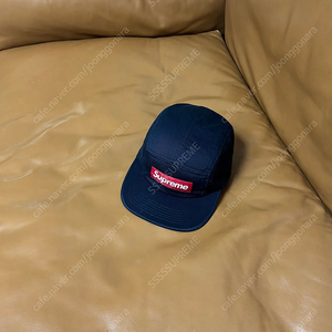 Supreme 슈프림 워시드 네이비 레드 박스로고 캠프캡 모자 (Washed Navy Red Box Logo)