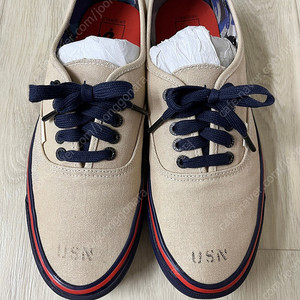 Vans Vault x Nigel Cabourn OG Authentic LX Worn White Navy US10.5 285사이즈 반스볼트 나이젤카본,더블탭스,어센틱