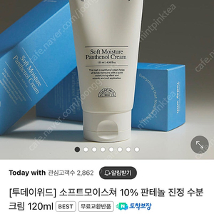 [투데이위드] 소프트모이스쳐 10% 판테놀 진정 수분크림 120ml