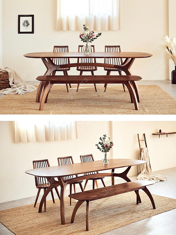 알렉스 뮐러 6인 월넛테이블 식탁 (수도권 배송 포함)--6