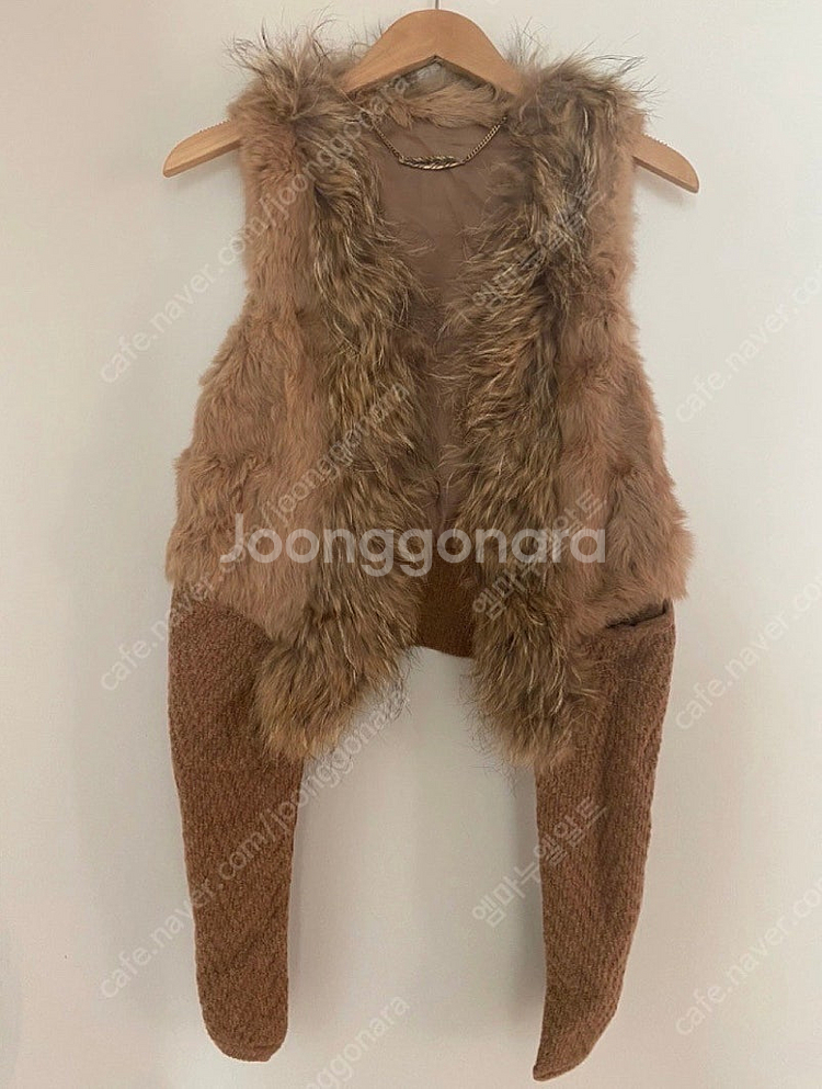 써스데이 아일랜드 리얼100% 라쿤 토끼털 울--0