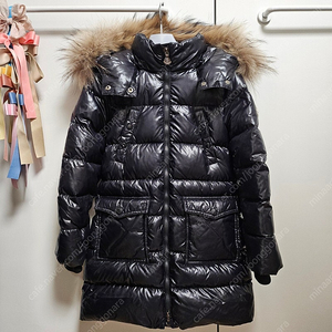 (8y) 몽클레어 moncler 키즈 fragont 프라곤 검정 패딩(허리띠있음)