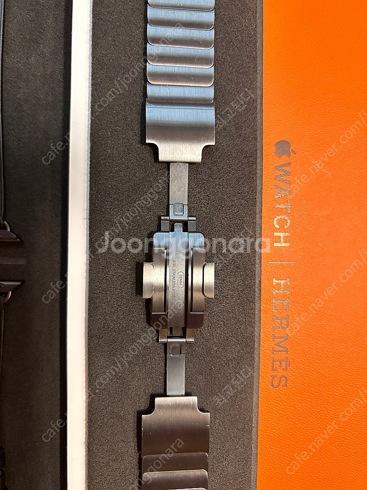 애플워치 40mm 에르메스 가죽밴드와 링크브레이슬릿--1