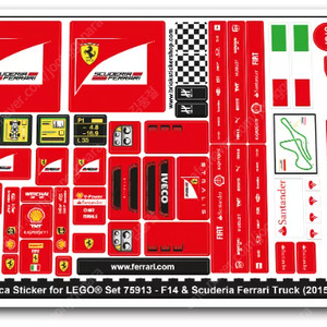 75913 페라리트럭 스티커 삽니다!!! 스티커 구해요. 가격 흥정 가능!