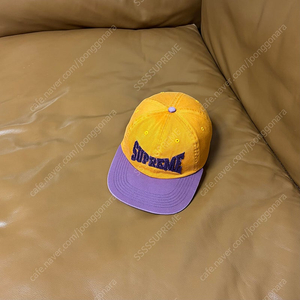 Supreme 슈프림 워시드 오렌지 퍼플 투톤 6패널 볼캡 모자 (Washed Orange/Purple)