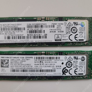 (택포) 삼성 PM981 NVMe 512G 2개