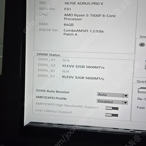 AMD 7500F , X670E , 32GB 팝니다.