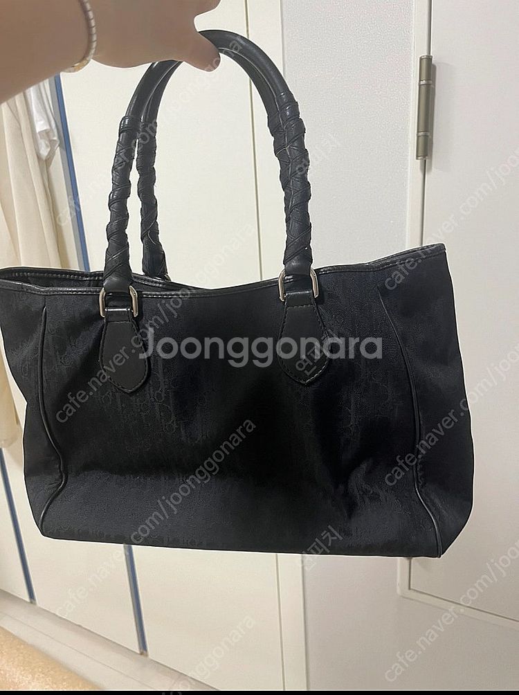 디올 빈티지 캔버스 토트백--1