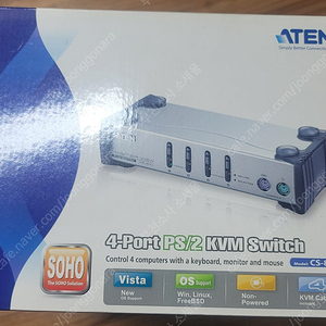 ATEN 4포트 PS/2 KVM 스위치 (CS84A)