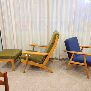 Hans Wegner 한스 웨그너 ge290 라운지 체어 풀세트 올리브 컬러