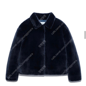 커렌트 퍼 크롭 자켓 네이비 current fur crop jacket navy