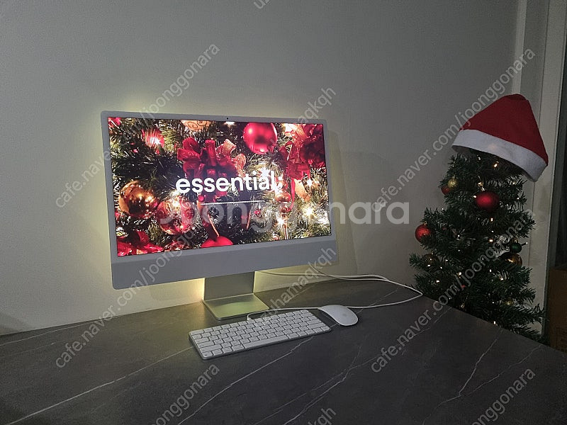 애플 2021 iMac 24 M1 실버 컴퓨터--0