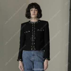 [새상품/반값할인] 아크리스도 노미나떼 / 파리펄자켓 진주자켓 S사이즈 / Paris Pearl Jacket (Black)