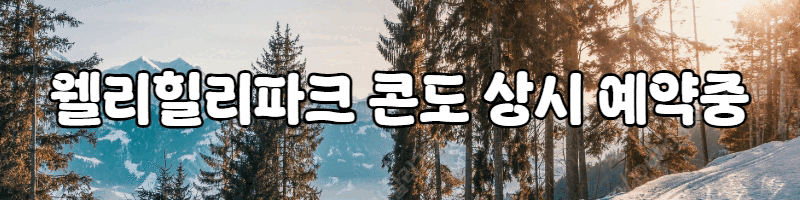 ★셀러회원★ 웰리힐리파크 콘도 1월 객실 안내!!