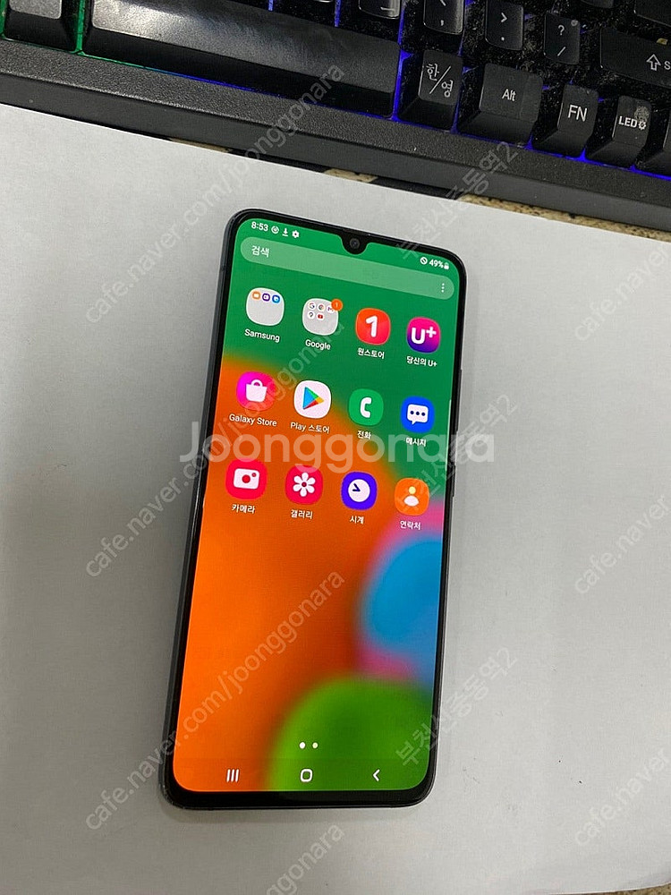 196762 갤럭시A90 블랙 외관깔끔 128GB 업무...--1