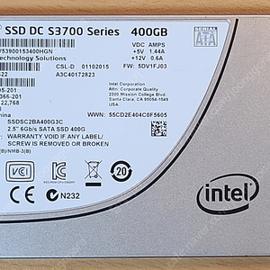 Intel SSD DC S3700 400G 2.5" SATA (SSDSC2BA400G3C)