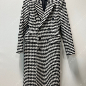 Balenciaga Hourglass Double Breasted Checked Coat /발렌시아가 아워글래스 더블 브레스트 체크 코트 36사이즈